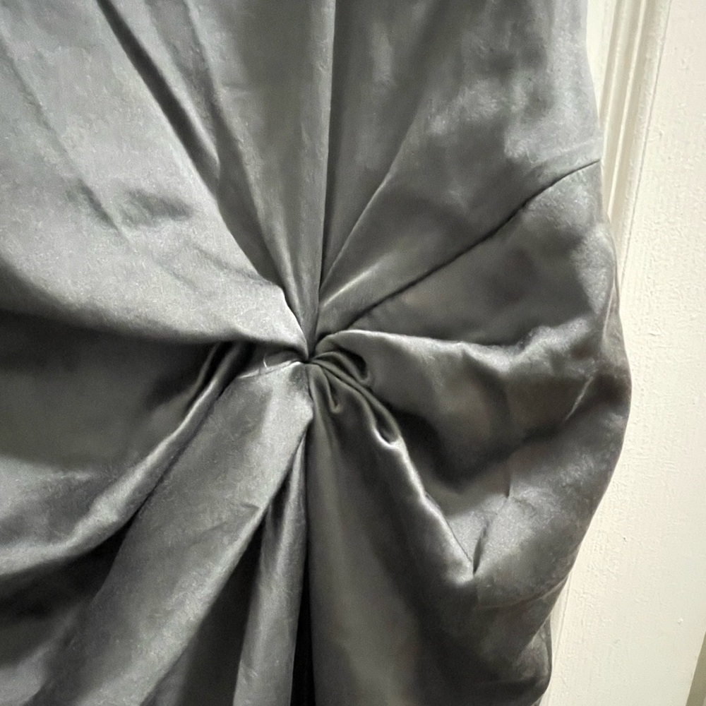NWT Skims High Slit Stretch Silk Sleep Dress in Gunmetal Size 4X - Picture 4 of 5